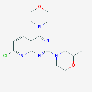 4-(7-Chloro-4-morpholin-4-ylpyrido[2,3-d]pyrimidin-2-yl)-2,6-dimethylmorpholine - 