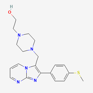 1-Piperazineethanol, 4-(2-(p-methylthiophenyl)imidazo(1,2-a)pyrimidin-3-yl)methyl- - 3458-60-4