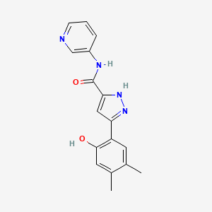 (5E)-5-(3,4-dimethyl-6-oxocyclohexa-2,4-dien-1-ylidene)-N-pyridin-3-yl-1,2-dihydropyrazole-3-carboxamide - 