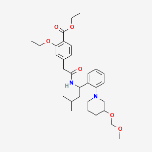 2-Ethoxy-4-[2-[[1-[2-(3-hydroxy-3-O-methoxymethyl-1-piperidinyl)phenyl]-3-methylbutyl]amino]-2-oxoethyl]benzoic Acid Ethyl Ester - 
