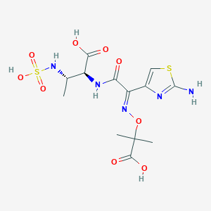 (2S,3S)-2-[[(2Z)-2-(2-Amino-4-thiazolyl)-2-[(1-carboxy-1-methylethoxy)imino]acetyl]amino]-3-(sulfoamino)butanoic Acid - 