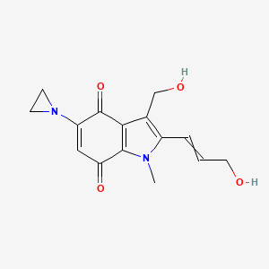 5-(aziridin-1-yl)-3-(hydroxymethyl)-2-(3-hydroxyprop-1-enyl)-1-methylindole-4,7-dione - 