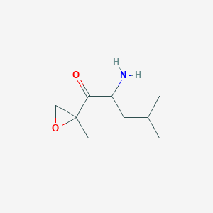 2-Amino-4-methyl-1-(2-methyloxiran-2-yl)pentan-1-one - 