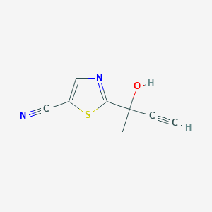 2-(2-Hydroxybut-3-yn-2-yl)thiazole-5-carbonitrile - 