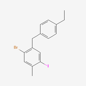 1-Bromo-2-[(4-ethylphenyl)methyl]-4-iodo-5-methylbenzene - 