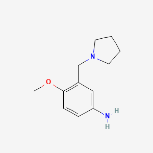 Benzenamine, 4-methoxy-3-(1-pyrrolidinylmethyl)- - 51387-93-0