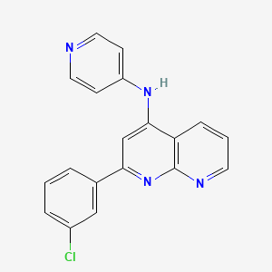2-(3-chlorophenyl)-N-pyridin-4-yl-1,8-naphthyridin-4-amine - 