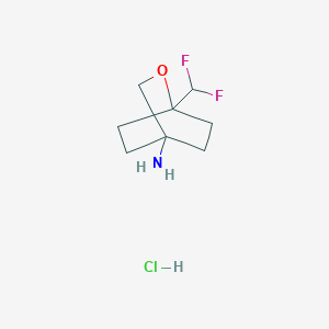 1-(Difluoromethyl)-2-oxabicyclo[2.2.2]octan-4-amine;hydrochloride - 