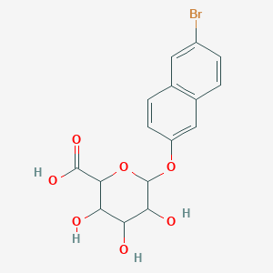(2S,3S,4S,5R,6S)-6-[(6-bromonaphthalen-2-yl)oxy]-3,4,5-trihydroxyoxane-2-carboxylic acid - 