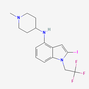 2-Iodo-N-(1-methyl-4-piperidyl)-1-(2,2,2-trifluoroethyl)indol-4-amine - 