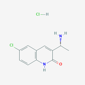 3-[(1R)-1-aminoethyl]-6-chloro-1H-quinolin-2-one;hydrochloride - 1887009-51-9
