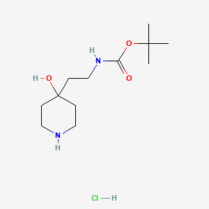 tert-butyl N-[2-(4-hydroxy-4-piperidyl)ethyl]carbamate;hydrochloride - 