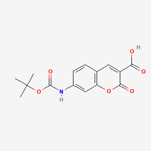 7-(Tert-butoxycarbonylamino)-2-oxo-chromene-3-carboxylic acid - 