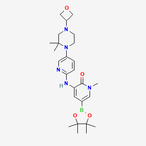 3-[[5-[2,2-Dimethyl-4-(oxetan-3-yl)piperazin-1-yl]-2-pyridyl]amino]-1-methyl-5-(4,4,5,5-tetramethyl-1,3,2-dioxaborolan-2-yl)pyridin-2-one - 