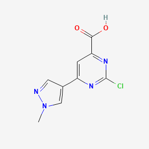2-Chloro-6-(1-methylpyrazol-4-YL)pyrimidine-4-carboxylic acid - 