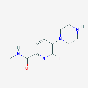 6-fluoro-N-methyl-5-(piperazin-1-yl)picolinamide - 