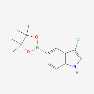 3-chloro-5-(4,4,5,5-tetramethyl-1,3,2-dioxaborolan-2-yl)-1H-indole - 
