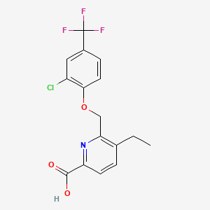 6-[[2-Chloro-4-(trifluoromethyl)phenoxy]methyl]-5-ethyl-pyridine-2-carboxylic acid - 