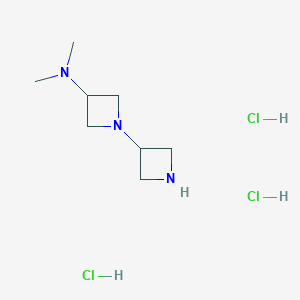 1-(azetidin-3-yl)-N,N-dimethyl-azetidin-3-amine;trihydrochloride - 2702323-53-1