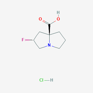 (2R,7AS)-2-Fluorotetrahydro-1H-pyrrolizine-7A(5H)-carboxylic acid hydrochloride - 