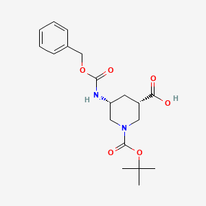 (3S,5R)-5-(benzyloxycarbonylamino)-1-tert-butoxycarbonyl-piperidine-3-carboxylic acid - 