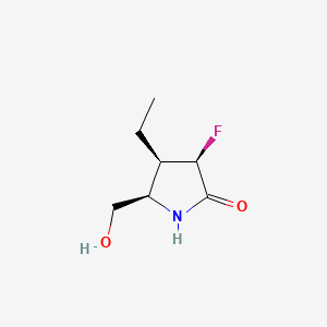 (3R,4R,5R)-4-Ethyl-3-fluoro-5-(hydroxymethyl)pyrrolidin-2-one - 