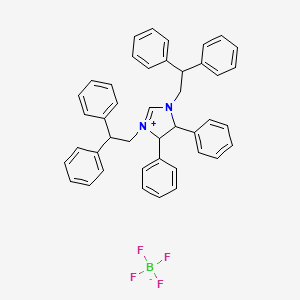 (4S,5S)-1,3-Bis(2,2-diphenylethyl)-4,5-diphenyl-4,5-dihydro-1H-imidazol-3-ium tetrafluoroborate - 