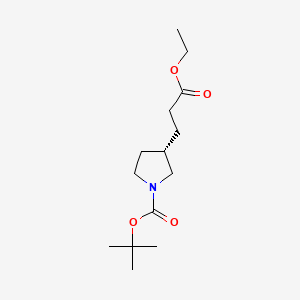 tert-Butyl (S)-3-(3-ethoxy-3-oxopropyl)pyrrolidine-1-carboxylate - 