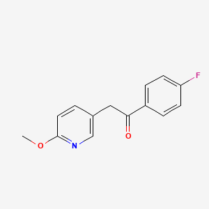 1-(4-Fluorophenyl)-2-(6-methoxypyridin-3-yl)ethan-1-one - 