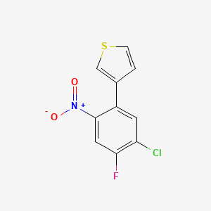 3-(5-Chloro-4-fluoro-2-nitrophenyl)thiophene - 
