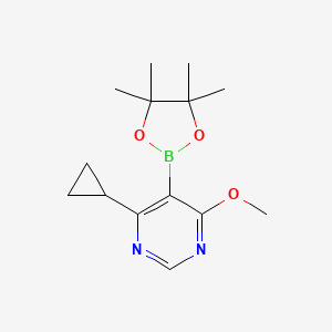 4-Cyclopropyl-6-methoxy-5-(4,4,5,5-tetramethyl-1,3,2-dioxaborolan-2-yl)pyrimidine - 