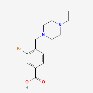3-Bromo-4-((4-ethylpiperazin-1-yl)methyl)benzoic acid - 1131594-71-2