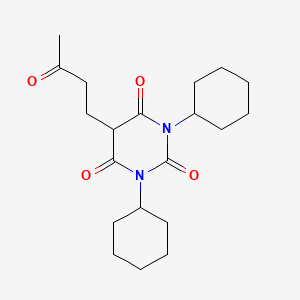 Barbituric acid, 1,3-dicyclohexyl-5-(3-oxobutyl)- - 20527-61-1