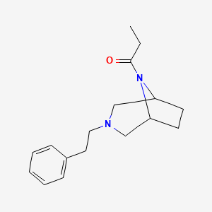 3-Phenethyl-8-propionyl-3,8-diazabicyclo(3.2.1)octane - 63990-48-7
