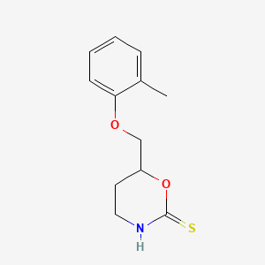 3,4,5,6-Tetrahydro-6-(o-tolyloxymethyl)-2H-1,3-oxazine-2-thione - 57841-33-5