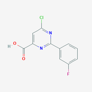 6-Chloro-2-(3-fluorophenyl)pyrimidine-4-carboxylic acid - 