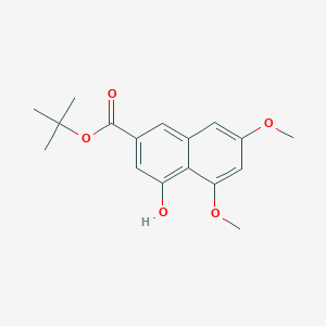 2-Naphthalenecarboxylic acid, 4-hydroxy-5,7-dimethoxy-, 1,1-dimethylethyl ester - 