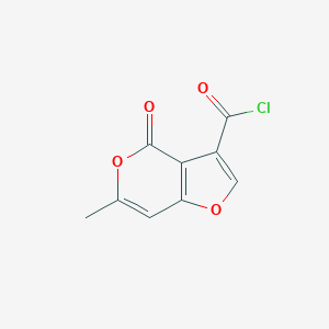 6-Methyl-4-oxo-4H-furo[3,2-c]pyran-3-carbonyl chloride - 104270-66-8