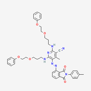 5-((2,3-Dihydro-1,3-dioxo-2-(p-tolyl)-1H-isoindol-4-yl)azo)-4-methyl-2,6-bis((3-(2-phenoxyethoxy)propyl)amino)nicotinonitrile - 63281-04-9