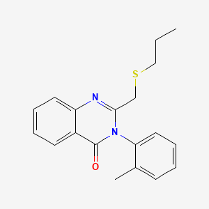 4(3H)-Quinazolinone, 2-propylthiomethyl-3-(o-tolyl)- - 61554-69-6