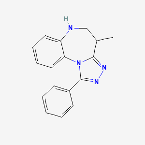 4-Methyl-1-phenyl-5,6-dihydro-4H-s-triazolo(4,5-a)(1,5)benzodiazepine - 54028-91-0