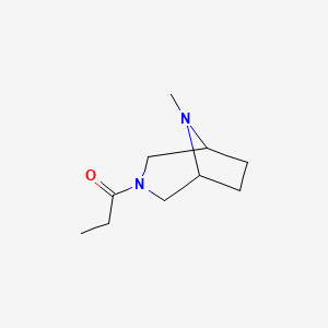 8-Methyl-3-propionyl-3,8-diazabicyclo(3.2.1)octane - 63990-42-1