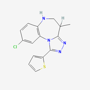 5,6-Dihydro-9-chloro-4-methyl-1-(2-thienyl)-4H-s-triazolo(4,3-a)(1,5)benzodiazepine - 54028-85-2