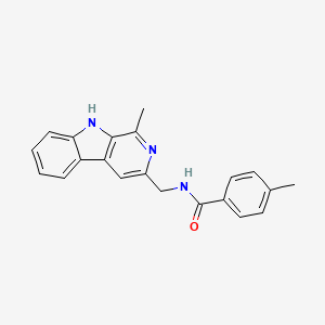 9H-Pyrido(3,4-b)indole, 1-methyl-3-(4-methylbenzamidomethyl)- - 63885-66-5