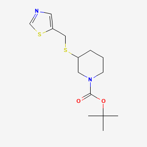 3-(Thiazol-5-ylmethylsulfanyl)-piperidine-1-carboxylic acid tert-butyl ester - 