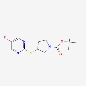 3-(5-Fluoro-pyrimidin-2-ylsulfanyl)-pyrrolidine-1-carboxylic acid tert-butyl ester - 