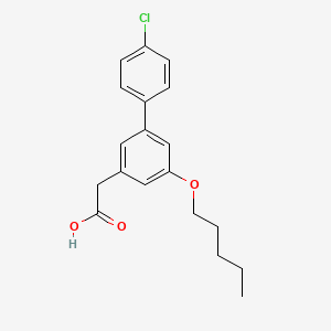 3-Biphenylacetic acid, 4'-chloro-5-pentoxy- - 61888-64-0