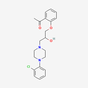 2'-((3-(4-(o-Chlorophenyl)piperazinyl)-2-hydroxy)propoxy)acetophenone - 63990-66-9