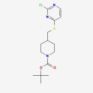4-(2-Chloro-pyrimidin-4-ylsulfanylmethyl)-piperidine-1-carboxylic acid tert-butyl ester - 