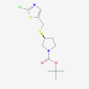 (S)-3-(2-Chloro-thiazol-5-ylmethylsulfanyl)-pyrrolidine-1-carboxylic acid tert-butyl ester - 